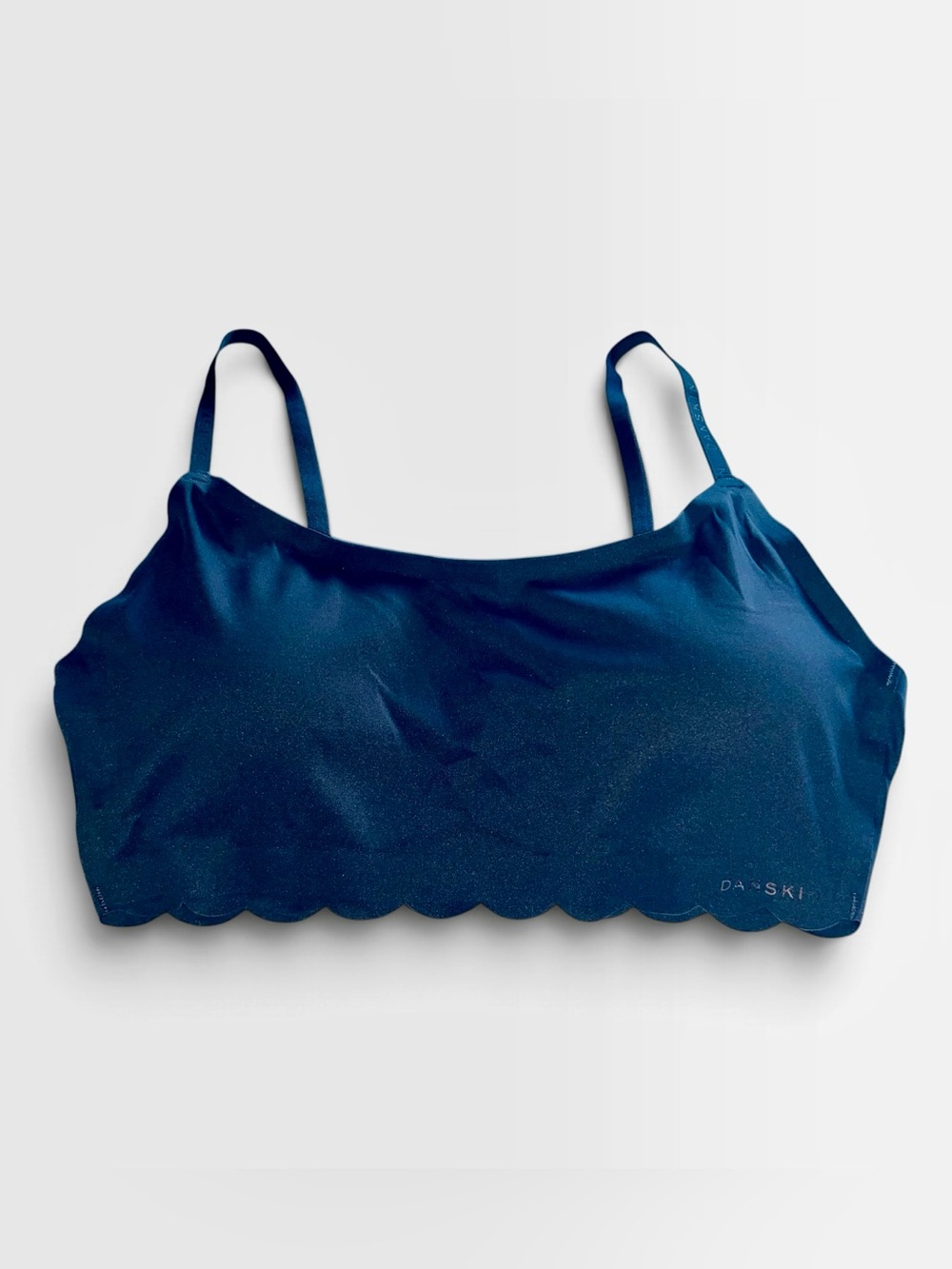 Danskin Navy Scalloped Bandeau Bralette